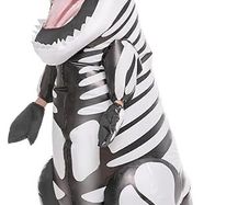 Creations Inflatable Halloween Costume Skeleton Dinosaur Full Body T-Rex Inflatable Costume - Adult Unisex One Size