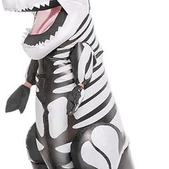 Creations Inflatable Halloween Costume Skeleton Dinosaur Full Body T-Rex Inflatable Costume - Adult Unisex One Size