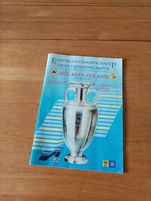 Republic of Ireland Football programme. v Poland, 1991. European Qualifying Match, Lansdowne Road, Dublin. UEFA92