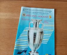 Republic of Ireland Football programme. v Poland, 1991. European Qualifying Match, Lansdowne Road, Dublin. UEFA92