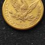 Gold coin 5 dollars 1886 Image 2