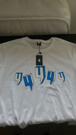 White and Blue Yelir T Shirt