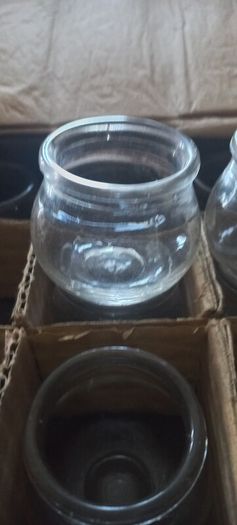 vintage set of 12 jars in lovely leather carry case