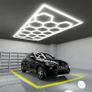 14 Hexagon Honeycomb LED Light,65W 6500K Super Bright Pure White LED Garage Workshop Lighting for Basement, Warehouse, Car Beauty Salon, Car Detailing Shop Image 2