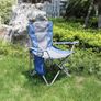 camping Folding chair 600D polyester /rip stop with side pocket grey blue (FREE SHIPPING) Image 2
