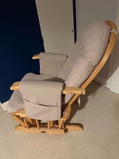 Babylo Milan Glider Chair & Matching Gliding Footstool, Excellent Condition