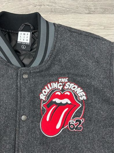 Amplified Rolling Stones Varsity Bomber Jacket Mens Large
