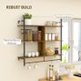 Three-Tier Floating Shelf - Brown/Black Image 5