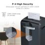 18-Sheet Cross-Cut Heavy Duty Paper Shredder 60-Min Runtime, 23-Litre Pullout Bin, 4 Casters, for Industrial and Business Use, Black Image 4