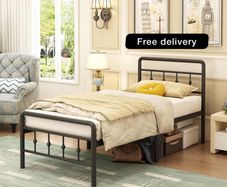 Single Bed Frame 3ft with Headboard and Footboard