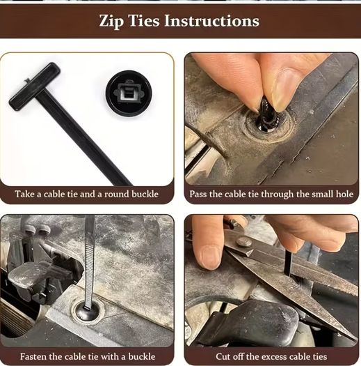 200pcs Heavy-Duty Self-Locking Nylon Cable Ties, Thickened High-Strength UV-Resistant Fasteners with Tool-Free Locking Mechanism, Durable and Flexible,