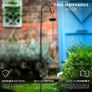Solar Lantern Outdoor with Shepherds Hook, Metal Hanging Garden Lantern, Garden Ornaments Outdoor, Perfect Solar Garden Ornaments, Outdoor Lanterns and Garden Decorations Image 3