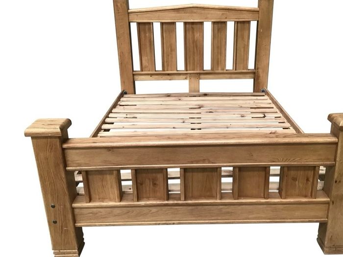 Solid Oak Bed & Mattress