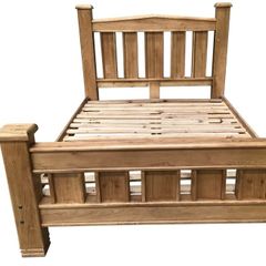 Solid Oak Bed & Mattress