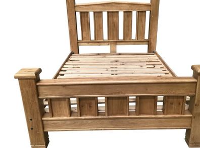 Solid Oak Bed & Mattress