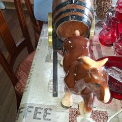 Beautiful Large Ceramic Horse and Cart with Large Barrel Postage Available