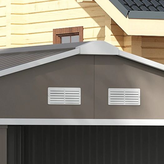 NEW SALE | 13 x 11ft Garden Metal Storage Shed Outdoor Storage Shed with Foundation Ventilation & Doors, Light Grey