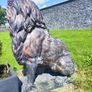Large Stone Sitting Lions Pair Image 2
