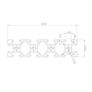V slot 2080 Linear Rail Silver Aluminium Extrusion Image 3