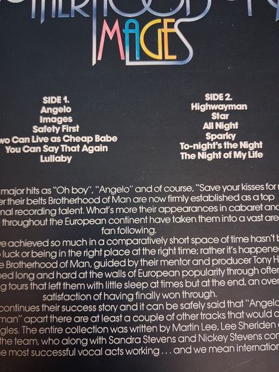 Brotherhood of Man - Images - includes Angelo