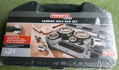Carbide Hole Saw Set 9 Pieces