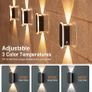 Solar Light for Fence Outdoor: 6 Packs IP65 Waterproof Wall Light Solar Powered with 3 Modes - Long Lasting Up Down Lighting for Deck Garden Door Porch Fence Patio Image 3