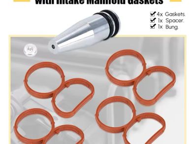 NEW Car Swirl Flap Blank Bung Flaps Removal Plug With 4 Gaskets For BMW N47 2.0D Engine Repair Replacement Accessories Kit