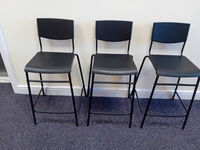 3 Tall Black Ikea Chairs Collection Asap For Sale in Christchurch ...