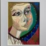 Original Art Figurative art Irish Art Harry Clarke inspired  Original Irish Art Image 3