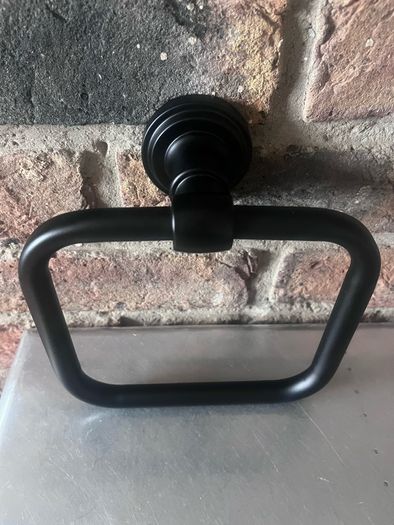 Black Towel Rail Ring - As New