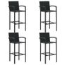 5 Piece Garden Bar Set Black Image 4