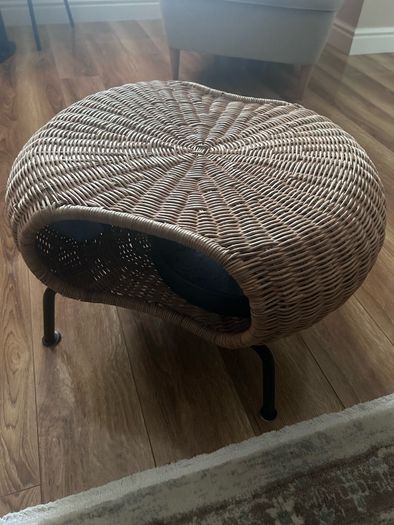 wicker footstool