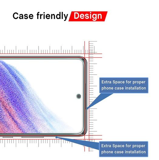 For Samsung Galaxy A53 5G Tempered Glass Screen Protector Guard Case Friendly New - FHT15SMTG
