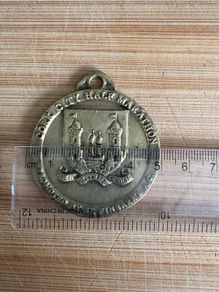 Vintage brass medal half  marathon cork