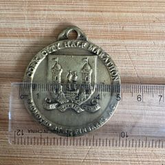 Vintage brass medal half  marathon cork