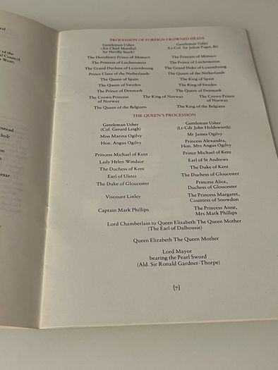 The Royal Wedding 1981 Official Programme