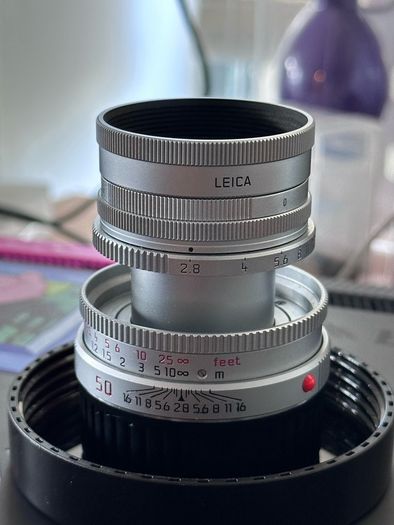 Leica Elmar-M 1:2.8 50mm 50/2,8 11823 silbern verchromt silver chrome