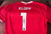 Jurgen Klopp signed Liverpool jersey