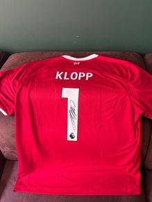 Jurgen Klopp signed Liverpool jersey