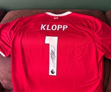 Jurgen Klopp signed Liverpool jersey
