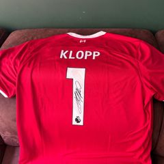 Jurgen Klopp signed Liverpool jersey