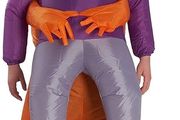 Carry Me Alien Inflatable Adult Costume, Funny Scary Blow Up Fancy Dress Suit for Halloween Party (FREE SHIPPING)