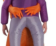 Carry Me Alien Inflatable Adult Costume, Funny Scary Blow Up Fancy Dress Suit for Halloween Party (FREE SHIPPING)