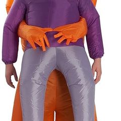 Carry Me Alien Inflatable Adult Costume, Funny Scary Blow Up Fancy Dress Suit for Halloween Party (FREE SHIPPING)