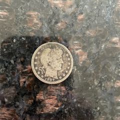1907 silver quarter dollar