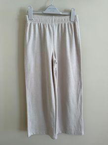 Zara girls pants Beige wide leg Age 9-10 years