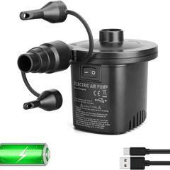 Electric Air Pump, Quick-Fill Electric Rechargeable Inflator for Inflating/Deflating Paddling Pool Airbed Air Mattress Inflated Toy