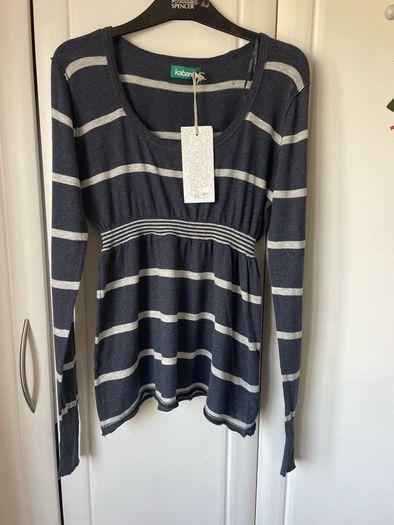 jumper  Bnwt size 12 stripe scoop neck hollister inspired