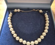 Vintage Signed Monet Faux Pearl Necklace