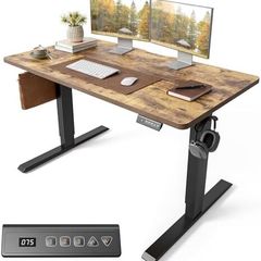 Electric Standing Desk 120 x 60 cm, Height Adjustable Sit Stand Desk with Memory Presets